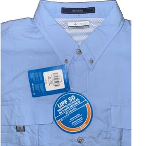 Columbia PFG Bahama Size XL Blue Fishing Shirt Angler Nautical NEW WITH TAGS